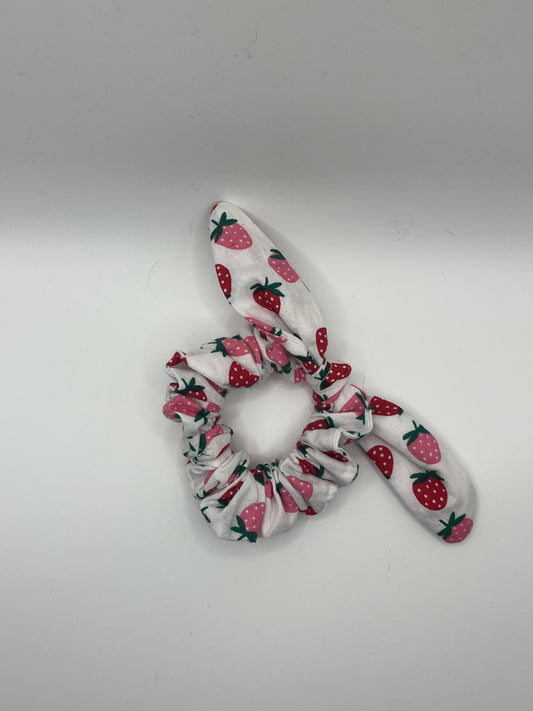 Strawberry Tie Scrunchie