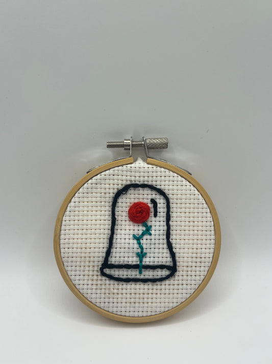 Mini Beauty and the Beast Embroidery Hoop